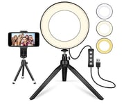 26cm Wide Selfie Ring Light with desktop Tripod/Phone Stand with Flexible Phone Holder for INSTAGRAM,Live Streaming and Youtube Videos/Makeup & Vlogging