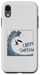 Coque pour iPhone XR Carpe Surfem ! Saisis la grosse vague ! Wipeout Surf Irony