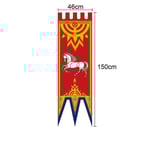 46x150cm Medeltida Rike Rohan Gondor Hästträd Banner Flagga Väggdekoration Hem Sovsal Vardagsrum Pennant Flagga Burgees Dekor E