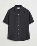 Colorful Standard Garment Dyed Linen Short Sleeve Shirt Deep Black