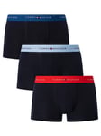 Tommy Hilfiger3 Pack Signature Cotton Essentials Trunks - Black (Fierce Red/Well Water/Anchor Blue)