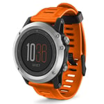 XZZTX Compatible with Garmin Fenix 3 HR Strap, Soft Silicone Replacement Wristband Compatible Garmin Fenix 3 / Fenix 3 HR Smart Watch,Orange