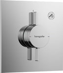 hansgrohe DuoTurn E - shower mixer conceiled for 1 function, shower mixer tap square, single lever shower mixer for iBox universal 2, chrome, 75617000