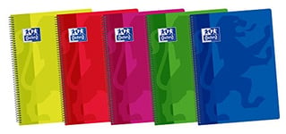 Oxford 400042148 Bloc-notes Plastique 90 g 80 feuilles Papier ligné - Pack de 5