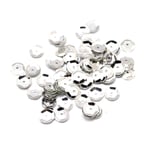 Silver Cupped Acrylic Loose Sequins 6-7mm Pack of 30g