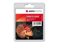 AgfaPhoto - 10.5 ml - svart - kompatibel - bläckpatron (alternativ för: Canon CLI-526BK) - för Canon PIXMA iP4950, iX6550, MG5350, MG6150, MG6250, MG8150, MG8250, MX715, MX885, MX895