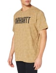 Carhartt Block Logo T-Shirt, Dark Khaki Duck Camo, Large Homme