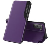Samsung Galaxy S21 FE - Flip Fodral (time-view) Lila