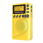 SIHUADON DAB/DAB Digital FM Radio Portable Radio with Mains and Battery Powered USB Charging With MP3 Player Yellow
