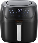 Russell Hobbs XXL Family Rapid Digital Air Fryer 8L [Compact Housing |7 Cooking Functions |10 Programmes] Energy Saving, Max 220°C, Use without oil, Grill, Bake, Roast, Reheat, Frozen etc. 27170