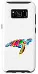 Coque pour Galaxy S8 Joli motif floral tortue de mer coloré corail et coquillage