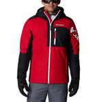 Columbia Men's Timberturner II Ski Jacket, Mountain Red, Black, L