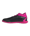 adidas Junior Unisexe Predator Accuracy.3 Indoor Chaussures de football, Core Black/Ftwr White/Team Shock Pink 2, 17 EU
