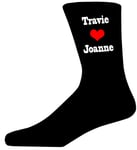 Personalised Names-Heart Design on Black Socks, Valentines Gift-email with names