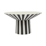 OYOY Toppu centerpiece hög 17xo30 cm White-black