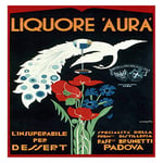 Lumartos, Vintage Poster Liquore Aura Contemporary Home Decor Wall Art Print, Print Only Frame, 10 x 10 Inches