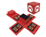 【Nom du magasin: WISETONY®】Boîtes de rangement avec 16 poches pour jeux Nintendo Switch - Rouge Mario