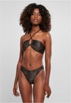 Urban Classics Ladies AOP Hot V Bikini (brownleo,XL)