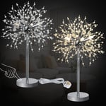 Touch Bedside Lamps Set of 2, Rayofly Modern Crystals Table Lamp Bedside, Firew