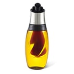 Cole & Mason Bristol Duo Oil (450ml) and Vinegar (50ml) Duo Pourer, Oil Dispenser/Vinegar Dispenser, Glass/Stainless Steel, 230 mm, Single, Includes 1 x Oil Bottle/Vinegar Bottle