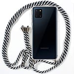 Coque Cool pour Samsung N770 Galaxy Note 10 Lite Cordon Blanc Noir