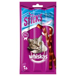 2 + 1 gratis! 3 x Whiskas snacks - Sticks: Rikt på Laks (42 x 36 g)