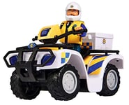 Simba 109251093 Fireman Sam Police Quad with Malcolm Figure, with Accessories, Season 12, from 3 Years