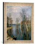 Kunst für Alle 'Encadré Image de Isaak Ilyich Levitan Spring, High Water, 1897, d'art dans Le Cadre de Haute qualité Photos Fait Main, 30 x 40 cm, Argent Raya