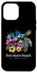 iPhone 12 Pro Max Fort Myers Beach Florida Sea Turtle Flowers Surfer Souvenir Case