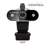 480p Nouveau HD Webcam avec micro rotatif PC de bureau Web Cam Mini ordinateur Web caméra enregistrement vidé - 480p