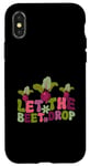 Coque pour iPhone X/XS beta vulgaris végétalien Let The Beet Drop Beta Légumes beta