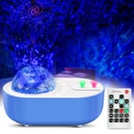 Night Light Star Projector Ocean Wave Sky Galaxy Lamp Led Lights for Bedroom with Bluetooth Music Speaker Remote Control 360°Rotating Sleep Soothing Color Ambiance Lamp for Kids Bedroom Decoration