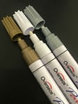 Permanent Metal Paint Pen Oil Based Marker Waterproof Gold, Silver Or White