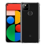 Foluu for Google Pixel 5A Case, Pixel 5A 5G Phone Case Clear, Cratch Resistant TPU Rubber Soft Skin Silicone Protective Case Cover for Google Pixel 5A 5G 2021 Smartphone (Crystal Clear)