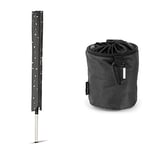Brabantia - Rotary Cover - Protects from Dirt - Zip Fastener & Lift-O-Matics - Speckle & Premium Peg Bag - with Closing Cord - Durable and Weather Resistant - Storage for up to 150 Pegs - Black