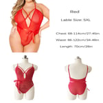 Babydoll Lingerie Corset Plus Size Sexy Sleepwear Red 5xl