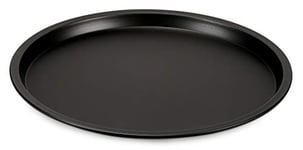 FORMEGOLOSE™, plaque à pizza, 32 cm, en acier avec double couche d'anti-adhérent, couleur noir