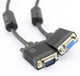 SHORT VGA MALE to FEMALE Extension Cable Extender Laptop PC to TV Monitor Video