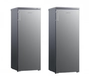 Cookology Upright Fridge & Freezer Pack in Inox, 143cm High, 55cm Wide