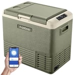 AAOBOSI Portable Fridge, Electric Portable Cooler, 50L Car Fridge for Storing Drinks and Food, -20°C - 20°C, 12/24V, Silent Camping Cooler with WiFi Control and LED Touch Control.