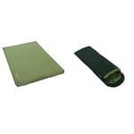 Vango Odyssey Double Self Inflating Sleep Mat, Epsom Green, 10 cm [Amazon Exclusive] & Sonno Square Sleeping Bag, Sycamore Green, Single [Amazon Exclusive]