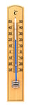 Thermomètre intérieur/extérieur en bois 20 cm
