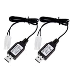 2x USB Power Charging Cable L6.2-2P for RC Car 7.2V 250mA Ni-MH Ni-CD Battery for for Remote Control RC Car Boat