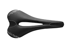 Selle Italia - C2 Gel Flow, Soft Gel Bicycle Saddle with a Wide Seat with Anti-Vibration Technology and a Manganese Rail, Water Resistant - Black - S2