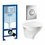 Ifö Vägghängd Toalettstol Sign 6875 med Grohe Rapid SL 113 cm c VVS9990068