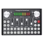 External Live Sound Card Set, Digital Computer Audio Mixer, Stereo Sound Card Plug Play, Voice Changer Effects for Home Party, Bluetooth Audio Mixer for Computer PC Mobile Phone