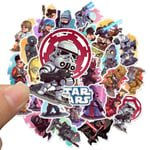 Qemsele Stickers for Children, 100 Pcs Teens Kids Sticker Pack Sheets for Toddlers, Superhero Cartoon Graffiti Stickers for Laptop Bottles Skateboard Luggage Party Bag Fillers (Star War)