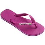 Havaianas Brasil Logo Rose Gum Flip-Flop, 12 UK Child