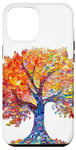 Coque pour iPhone 14 Plus Érable d'automne coloré | Art mosaïque arbre de vie