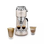 Delonghi Espresso Coffee Machine Dedica Arte Manual in Cream | EC885BG